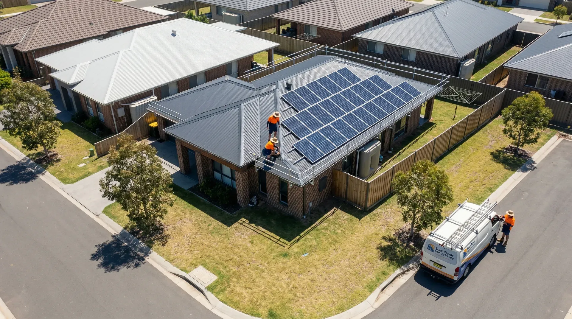 Commercial solar panel array